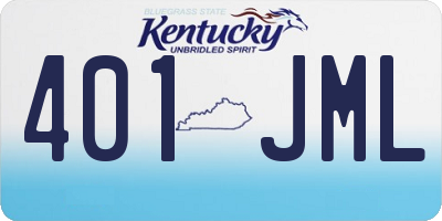 KY license plate 401JML