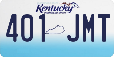 KY license plate 401JMT
