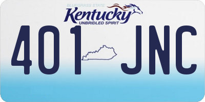 KY license plate 401JNC