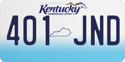 KY license plate 401JND