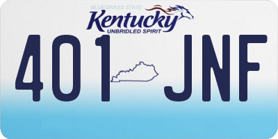 KY license plate 401JNF