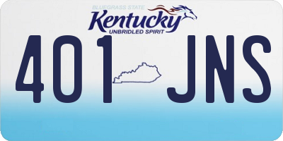 KY license plate 401JNS