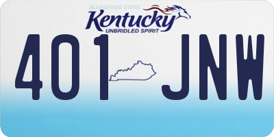 KY license plate 401JNW