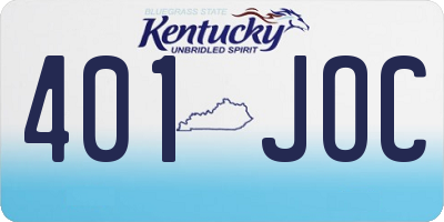 KY license plate 401JOC