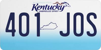 KY license plate 401JOS