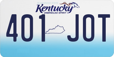 KY license plate 401JOT