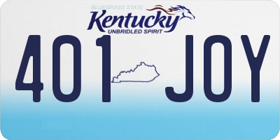 KY license plate 401JOY