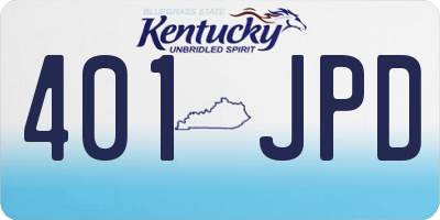 KY license plate 401JPD