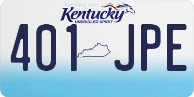 KY license plate 401JPE