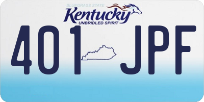 KY license plate 401JPF