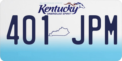 KY license plate 401JPM