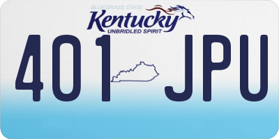KY license plate 401JPU