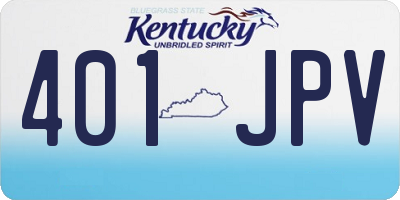 KY license plate 401JPV