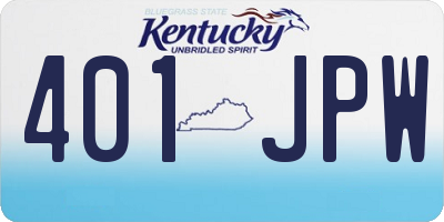 KY license plate 401JPW
