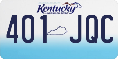 KY license plate 401JQC