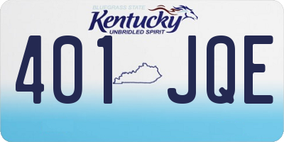 KY license plate 401JQE