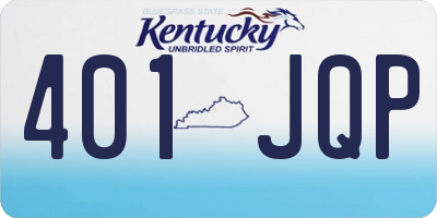 KY license plate 401JQP