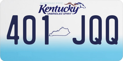 KY license plate 401JQQ