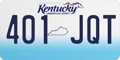 KY license plate 401JQT