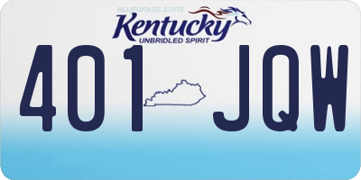 KY license plate 401JQW