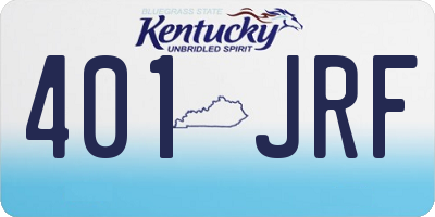 KY license plate 401JRF