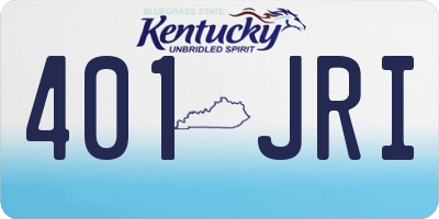 KY license plate 401JRI