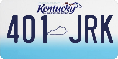 KY license plate 401JRK