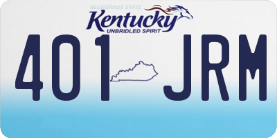 KY license plate 401JRM