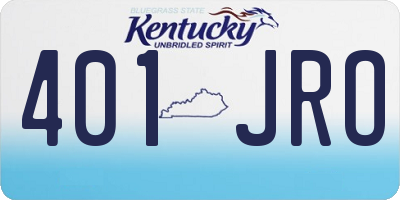 KY license plate 401JRO