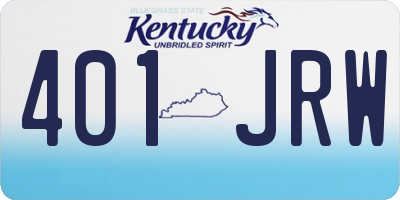 KY license plate 401JRW