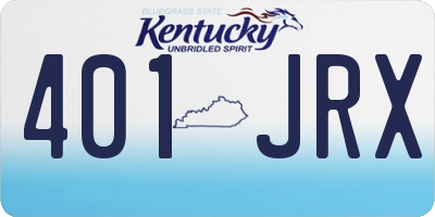 KY license plate 401JRX