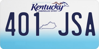 KY license plate 401JSA