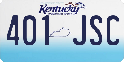 KY license plate 401JSC