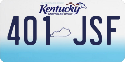KY license plate 401JSF
