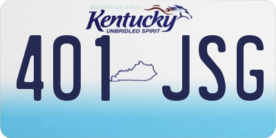 KY license plate 401JSG