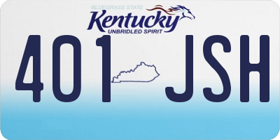 KY license plate 401JSH
