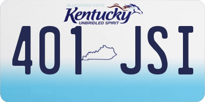 KY license plate 401JSI