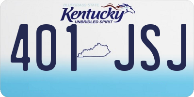 KY license plate 401JSJ