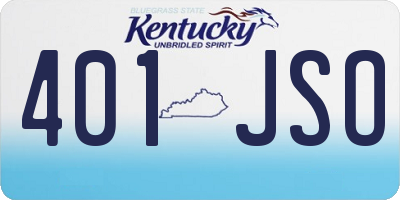 KY license plate 401JSO