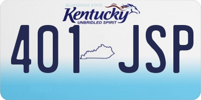 KY license plate 401JSP