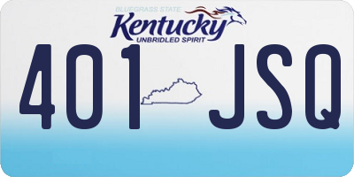 KY license plate 401JSQ