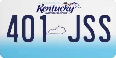KY license plate 401JSS