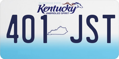 KY license plate 401JST