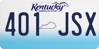 KY license plate 401JSX