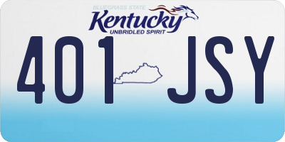 KY license plate 401JSY