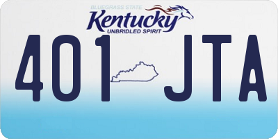 KY license plate 401JTA