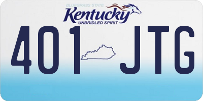 KY license plate 401JTG