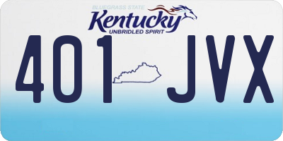 KY license plate 401JVX