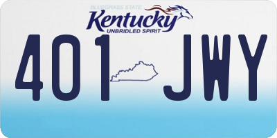 KY license plate 401JWY
