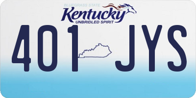 KY license plate 401JYS